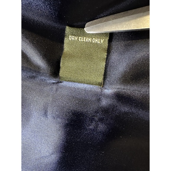 VTG LL Bean Cashmere Wool Blend Navy Blue Blazer 3 Button Classic Jacket Sz 12R - Picture 10 of 10